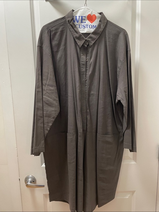 Eileen Fisher Dresses & Skirts - Eileen Fisher Taupe Button-Front Dress